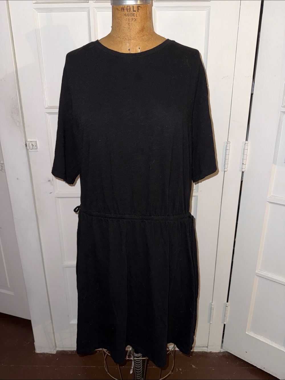 Old Navy Black Short-Sleeve T-shirt Dress XL Tall